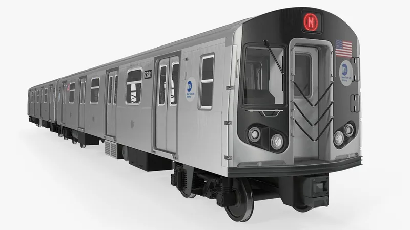 R160 New York City Subway Car 3D model preview