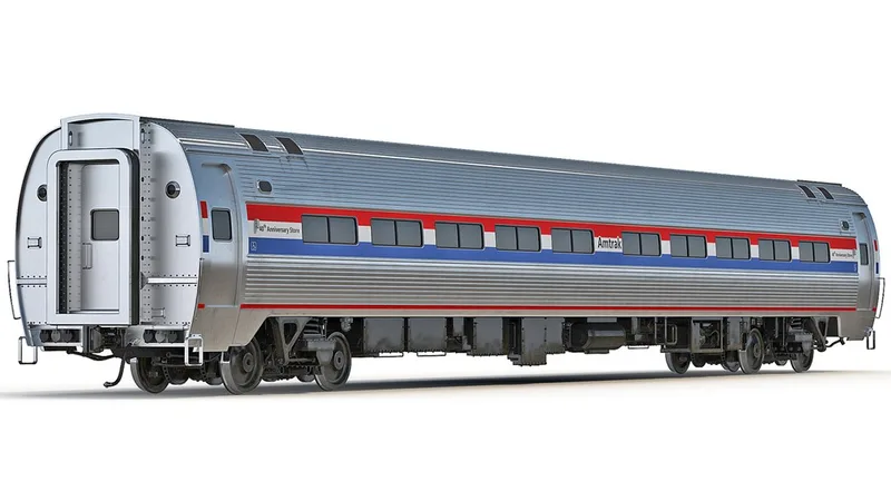 Railroad Amtrak Passenger Car 2 3D model preview