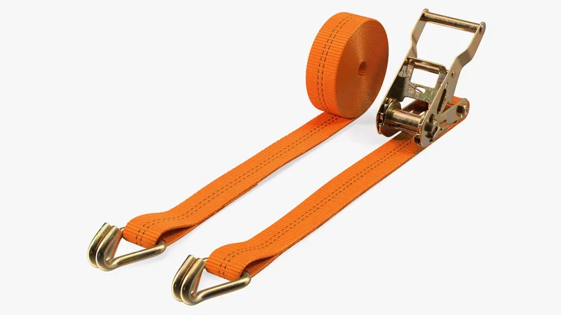 Ratchet Tie Down Strap Double J Hook 3D model preview