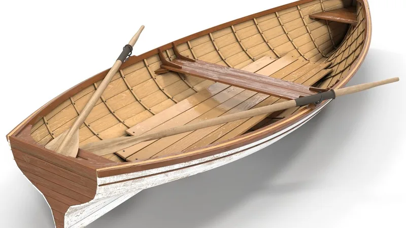 Rowing Boat 3 3D model preview