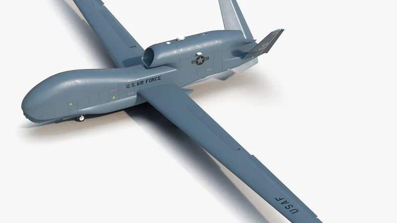 RQ-4 Global Hawk UAV 3D model preview