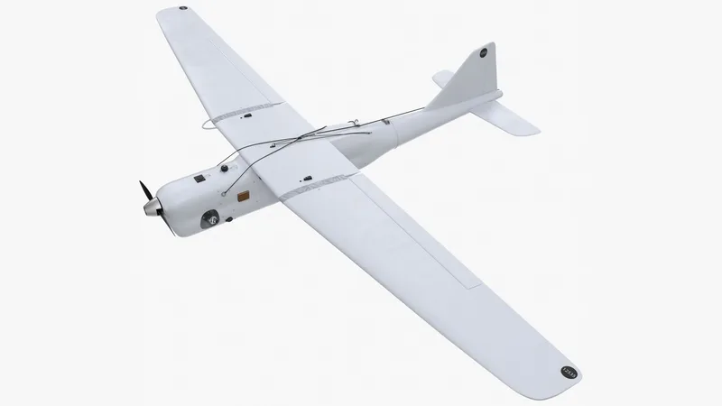 Russian UAV Orlan 10 3D model preview