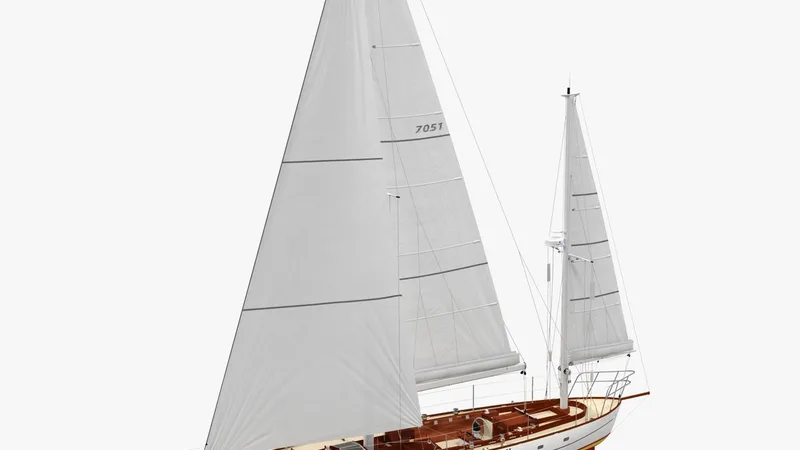 Sailing Yacht 3D model preview