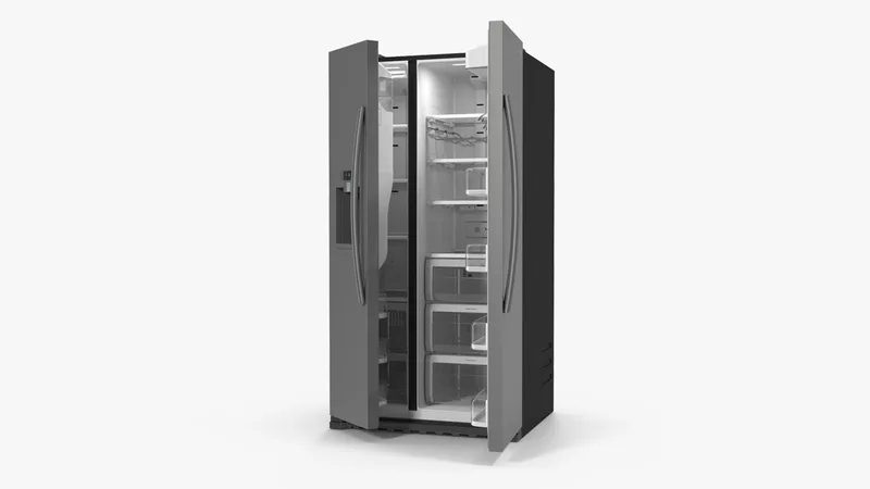 Samsung Stainless Side By Side Refrigerator 3D model preview