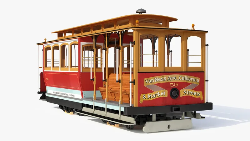 San Francisco Cable Car 3D model preview