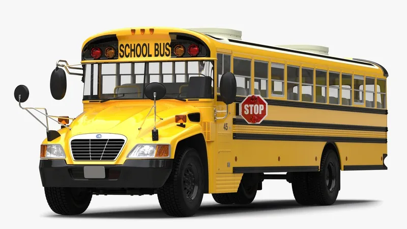 School Bus 2 Simple Interior 3D model preview