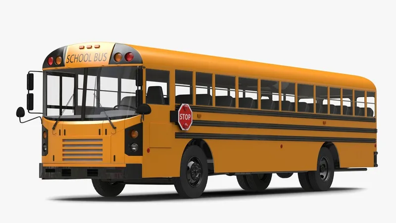 School Bus Simple Interior 3D model preview