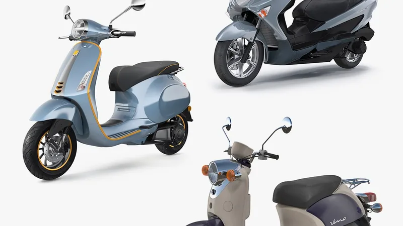 Scooter Motorcycles Collection 2 3D model preview