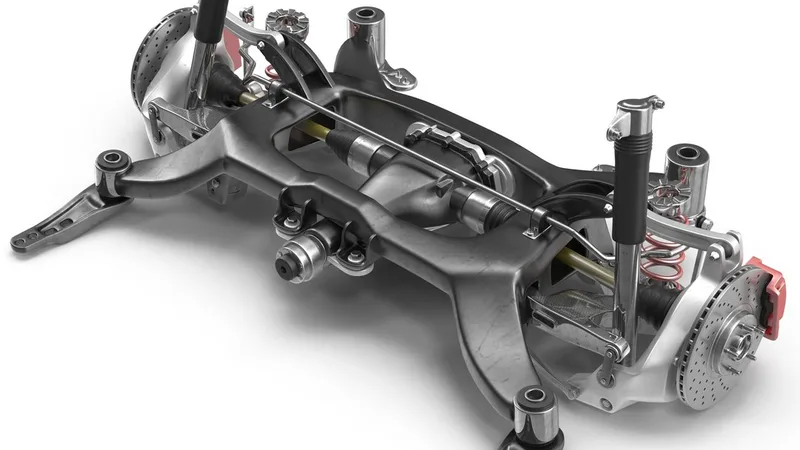 Sedan Back Axle 2 3D model preview