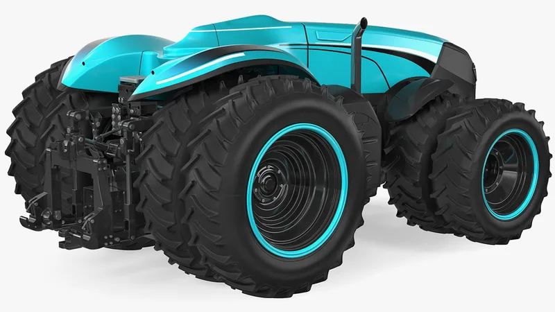Self-Driving Drone Tractor 3D model preview