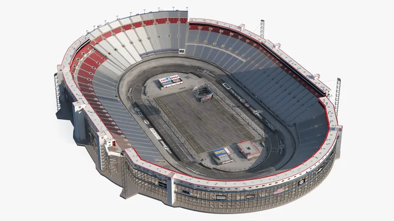 Short Track NASCAR Bristol Motor Speedway 3D model preview
