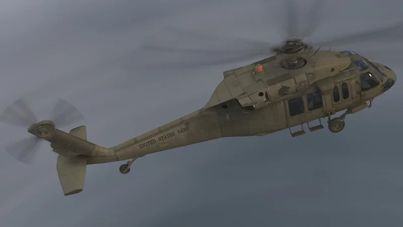 Sikorsky UH-60 Black Hawk US Military Utility Helicopter 3D model preview