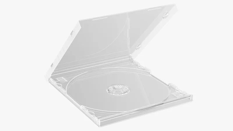 Single CD Jewel Case Clear 3D model preview