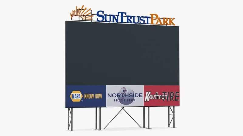 Stadium Scoreboard 3D model preview
