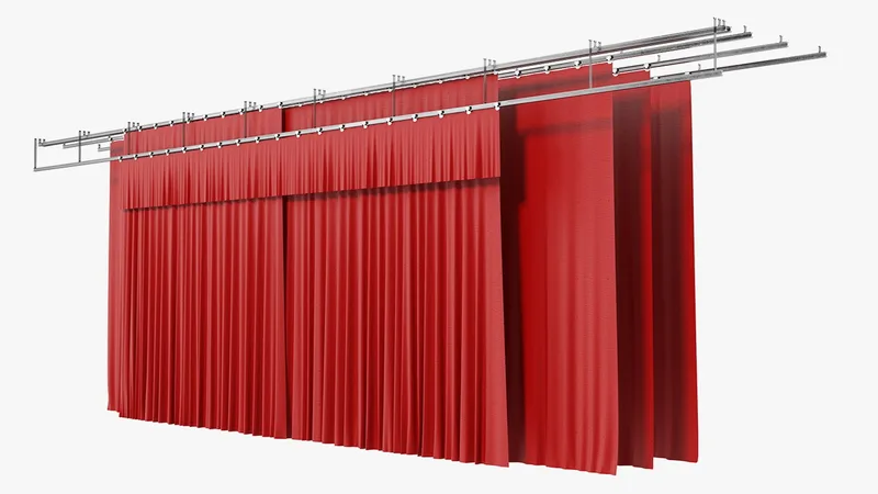 Stage Curtain 3D model preview