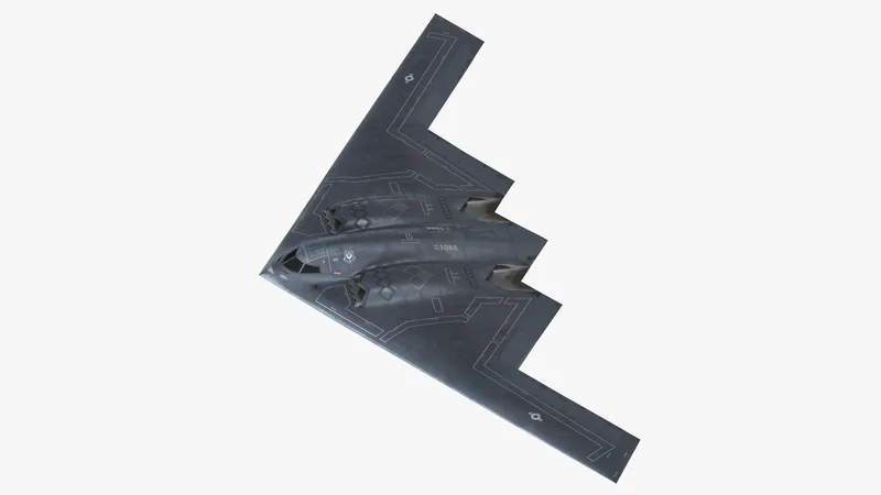 Stealth Bomber B-2 Spirit Rigged 3D model preview