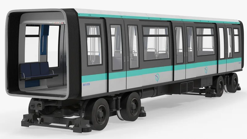 Subway Passenger Wagon 3D model preview