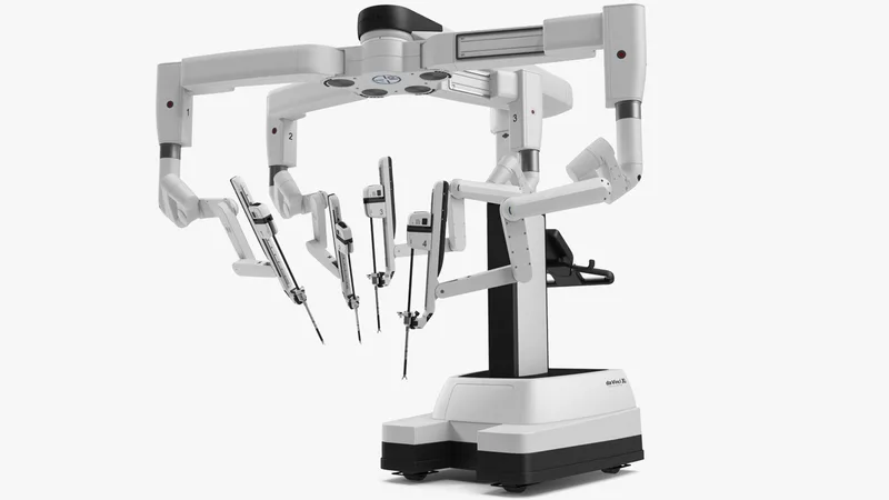 Surgical Robotic System da Vinci SI Rigged 3D model preview