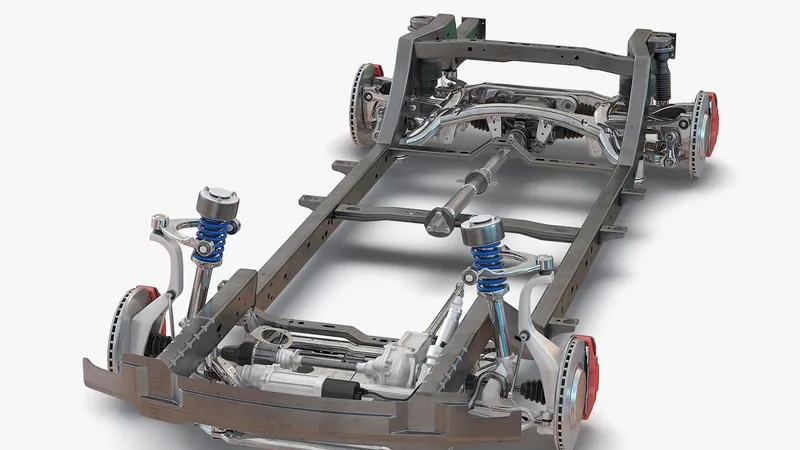 SUV Chassis Frame 2 3D model preview