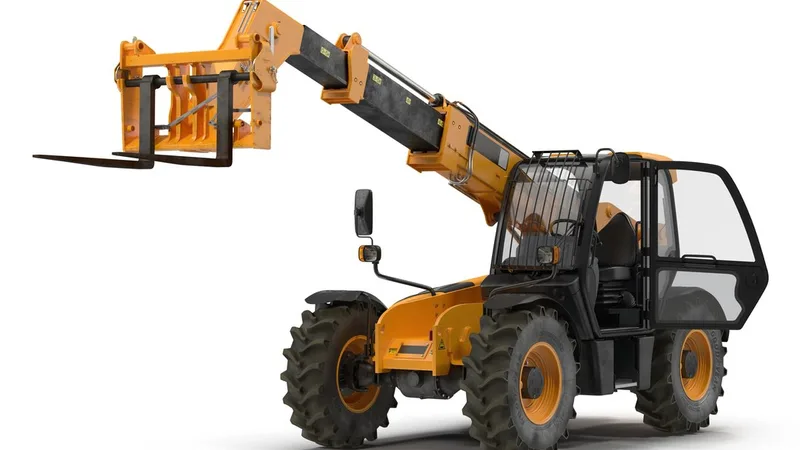 Telescopic Handler Forklift Generic Rigged 3D Model 3D model preview