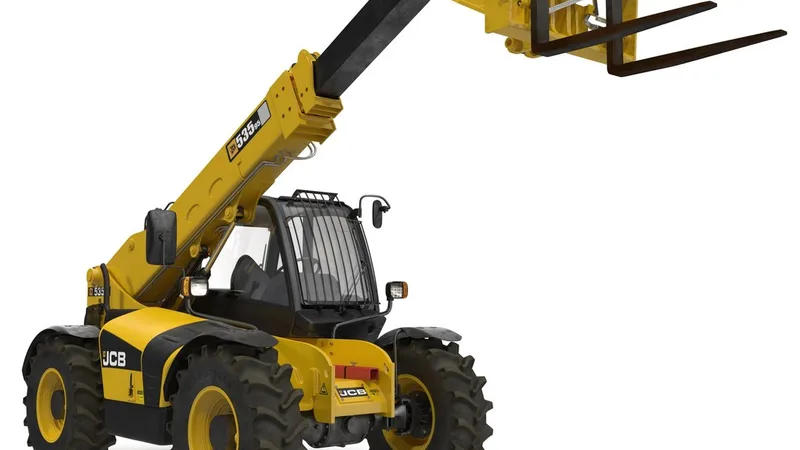 Telescopic Handler Forklift JCB 535 95 Yellow 3 3D model preview
