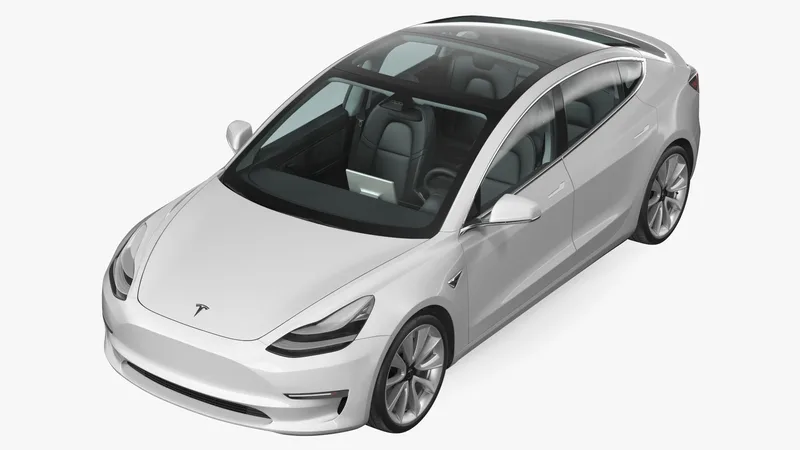 Tesla Model 3 3D model preview