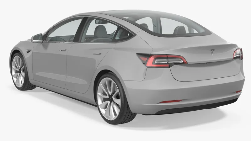Tesla Model 3 Simple Interior 3D model preview