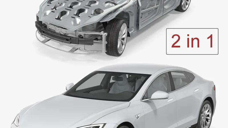 Tesla Model S and Frame Collection 3D model preview