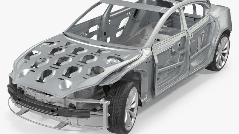 Tesla Model S Frame and Chassis 3D model preview