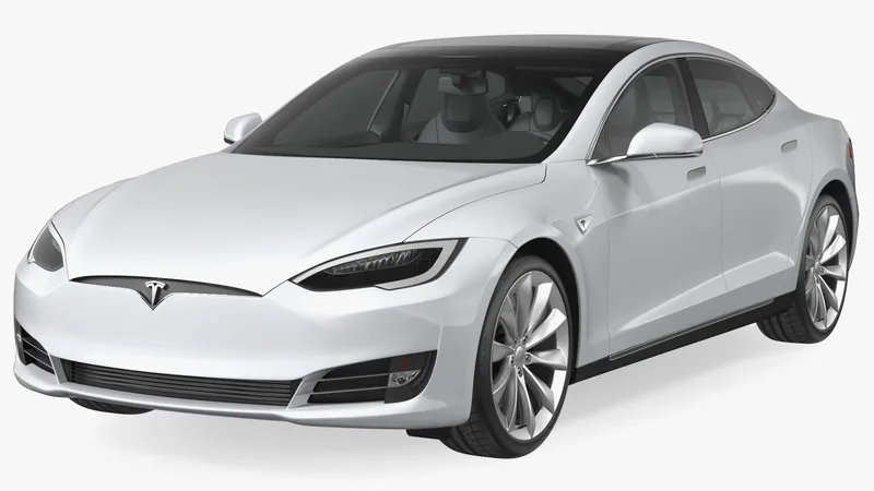 Tesla Model S P100D 2017 3D model preview