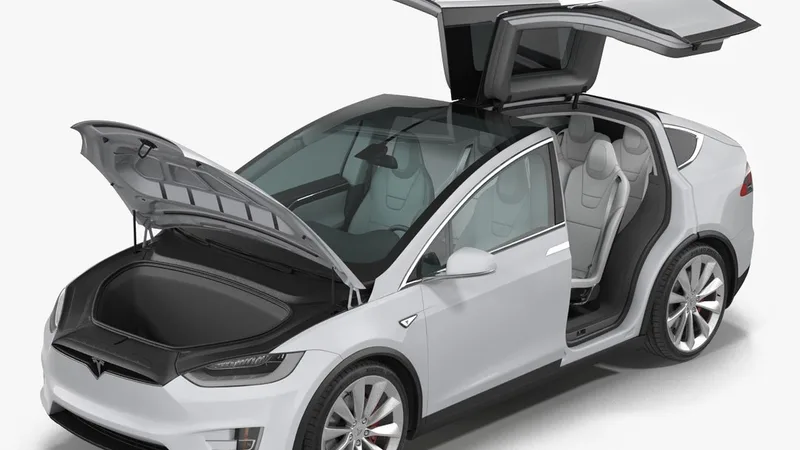 Tesla Model X Rigged 3D Model 3D model preview
