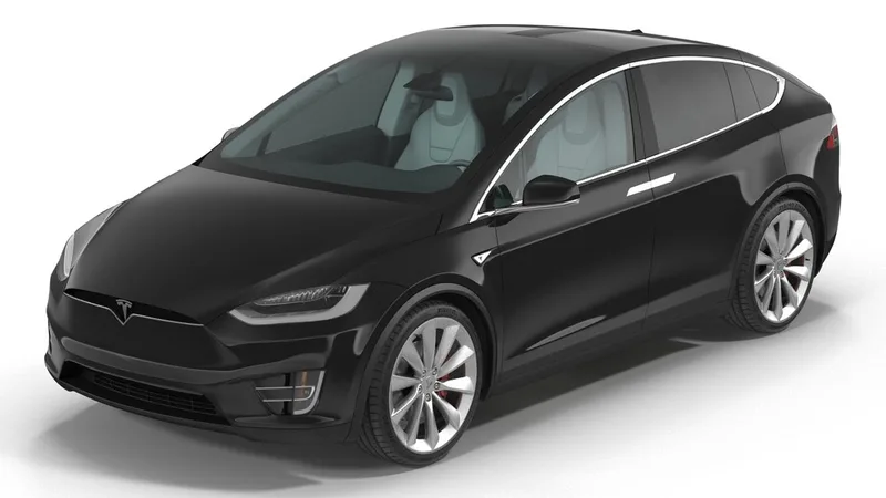Tesla Model X Simple Interior 3D model preview