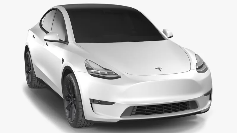 Tesla Model Y Simple Interior 3D model preview