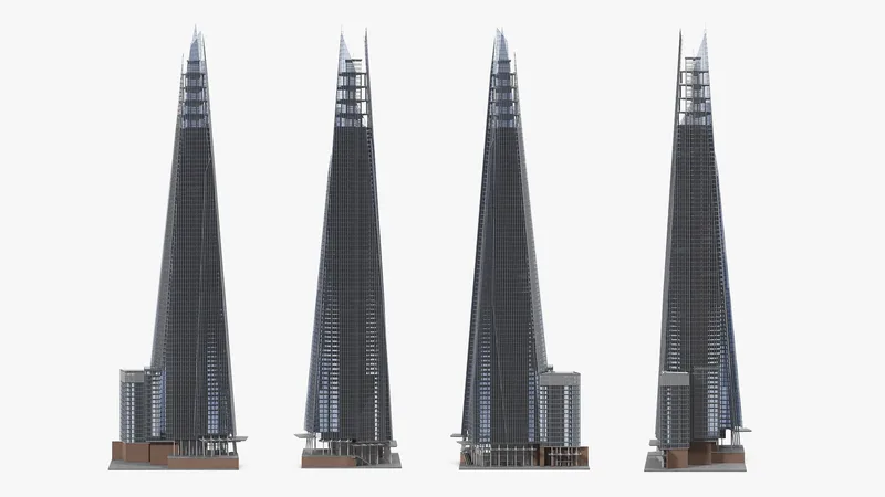 The Shard Skyscraper 3D model preview