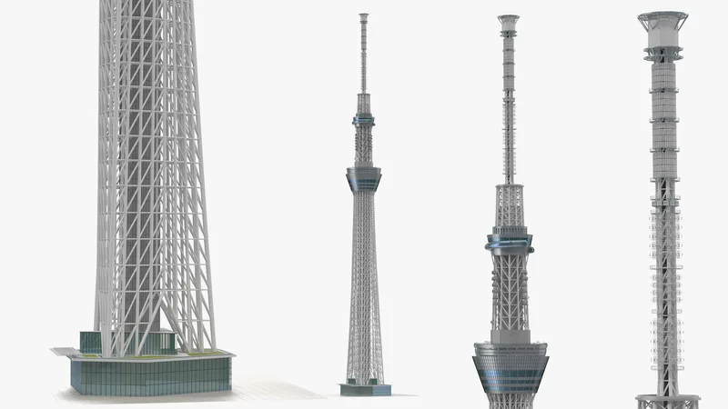 Tokyo Skytree Broadcasting Tower 3D model preview