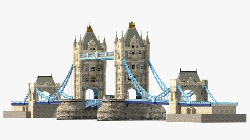 Tower Bridge London 3D model preview