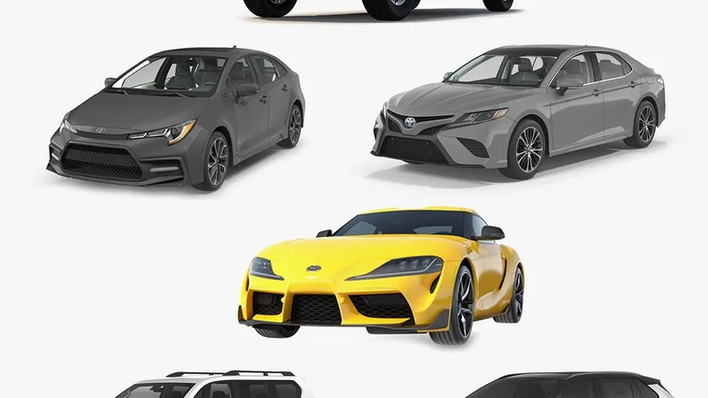 Toyota Cars Simple Interior Collection 3D model preview