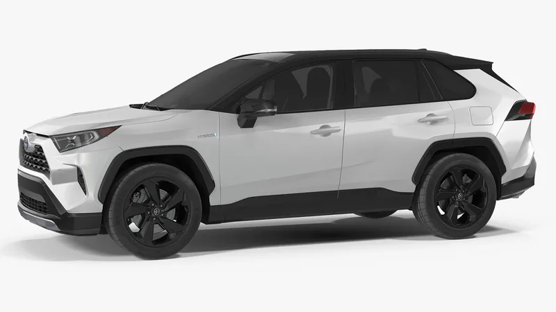 Toyota RAV4 2019 Simple Interior 3D model preview