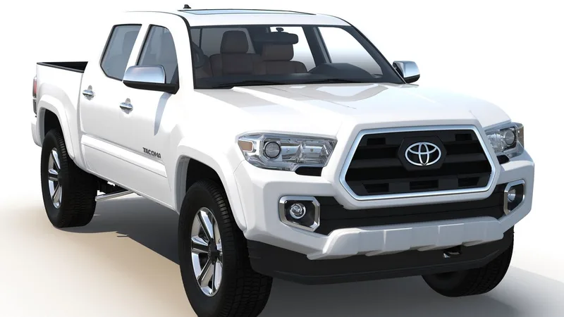 Toyota Tacoma 2016 Simple Interior 3D model preview