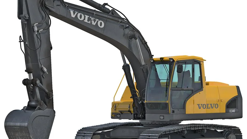 Tracked Excavator Volvo EC144D 3D model preview