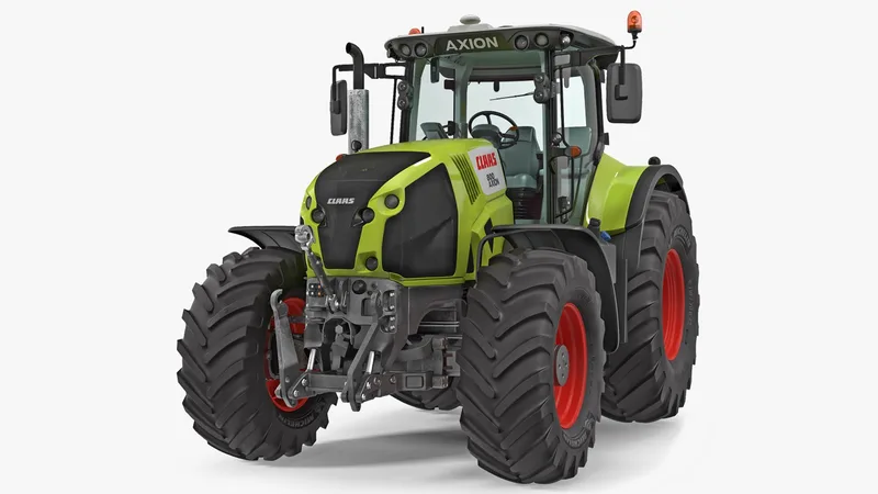 Tractor CLAAS AXION Detailed Interior Clean 3D model preview