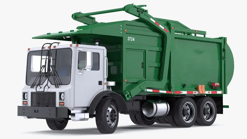 Trash Truck 3D model preview