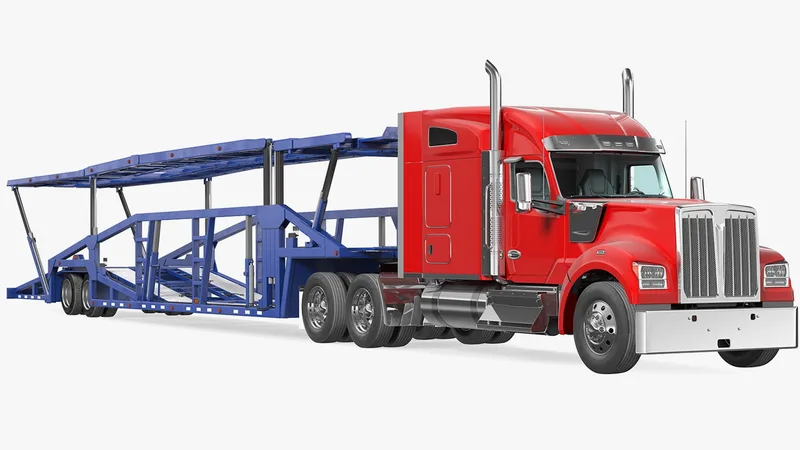 Truck Hauler Trailer 3D Model 3D model preview