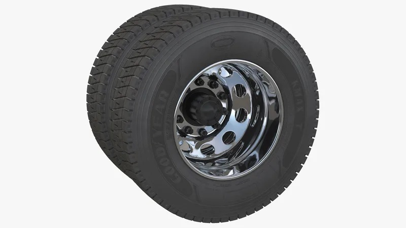 Truck Rear Wheels 3D model preview