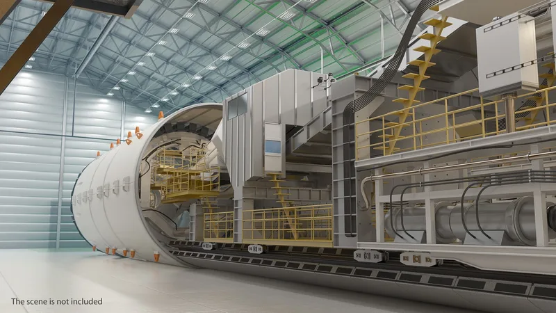 Tunnel Boring Machine 3D model preview