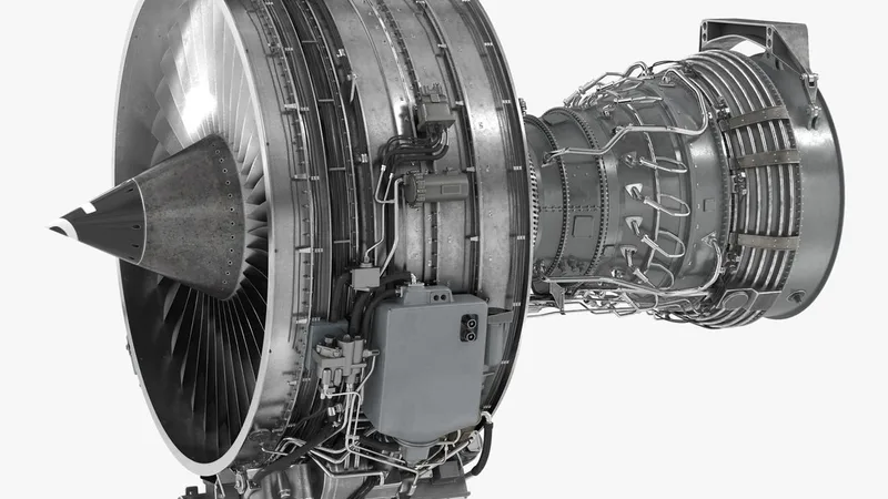 Turbofan Aircraft Engine CFM International CFM56 3D model preview