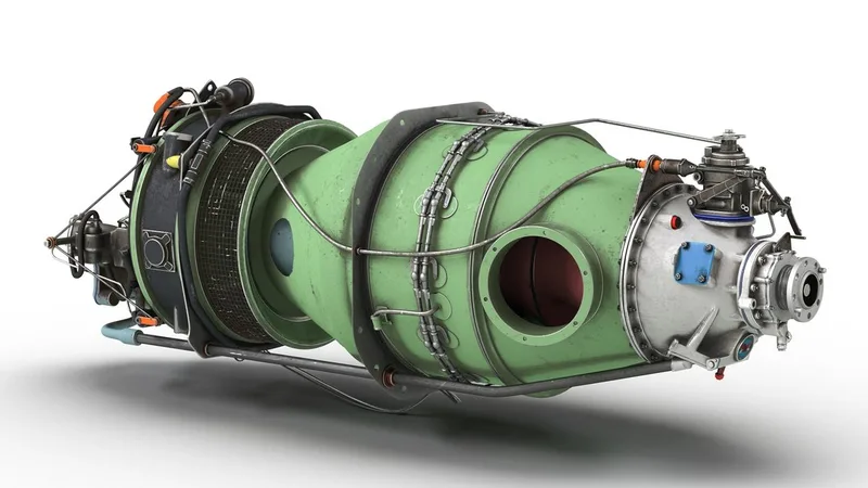 Turboprop Aircraft Engine Pratt and Whitney Canada PT6 3D model preview