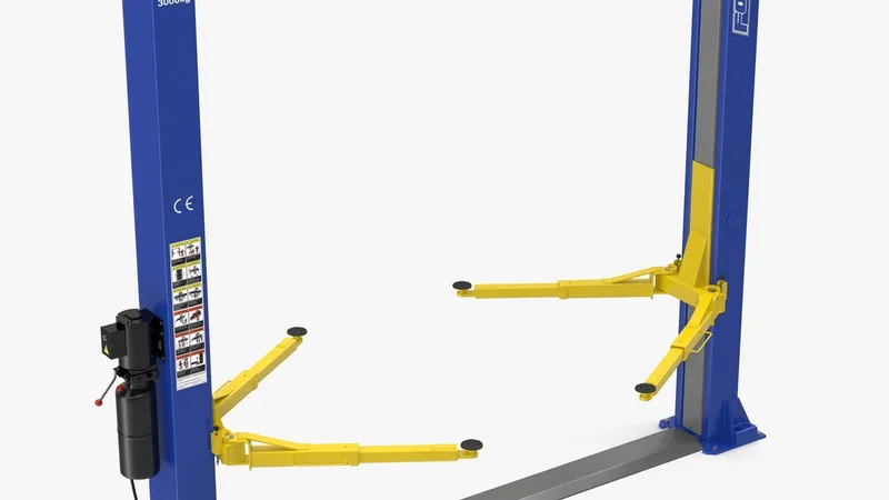 Two Post Car Lift 3D model preview