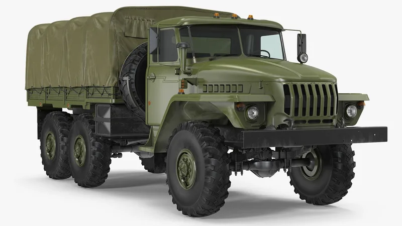 URAL 4320 Truck Off Road 6x6 Vehicle 3D model preview