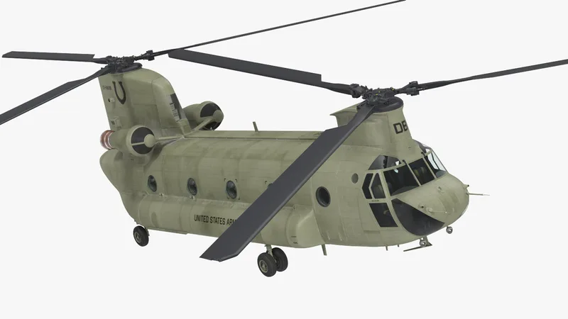 US Army Transport Helicopter CH-47 Chinook 3D model preview